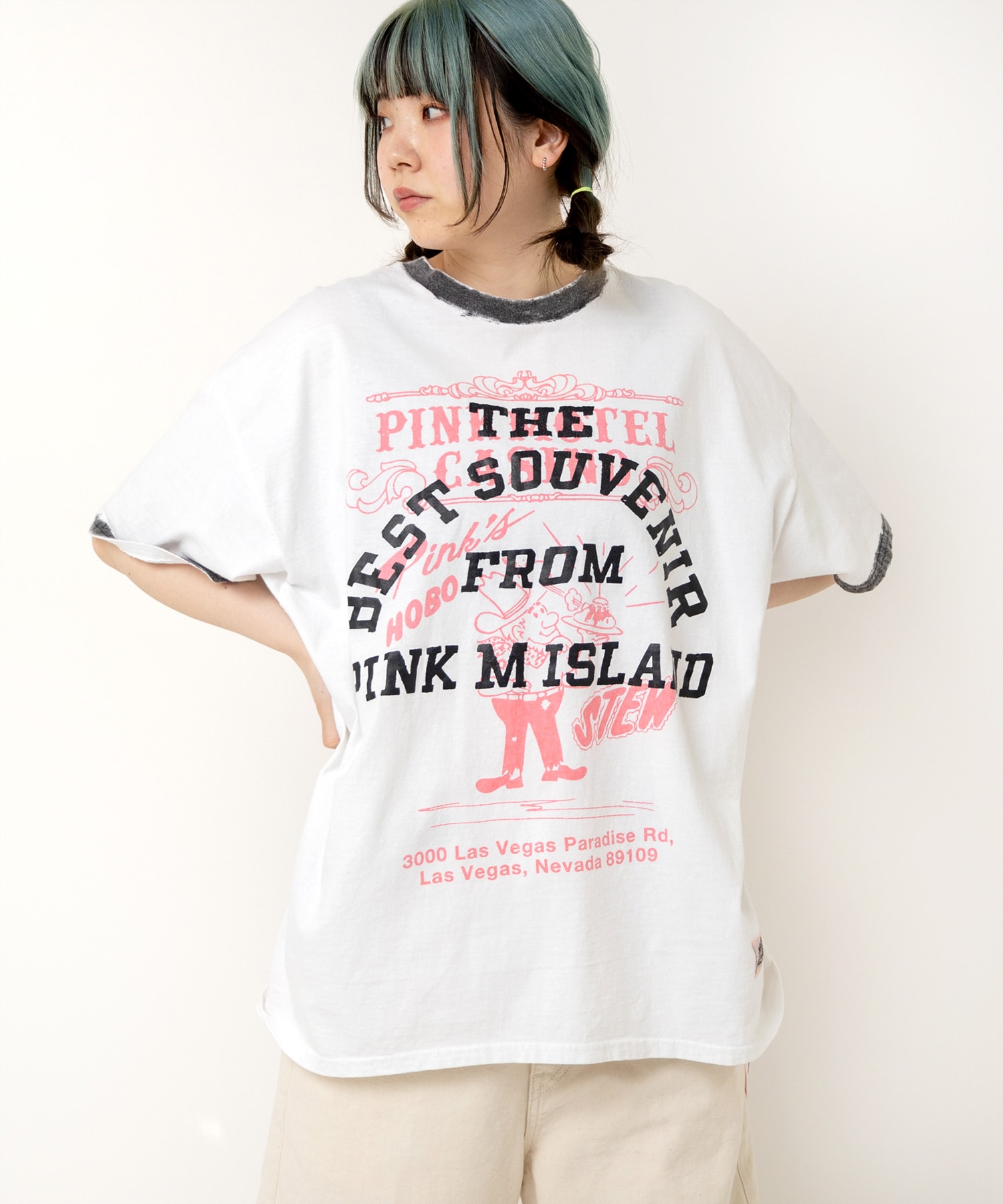 【PINK MOTEL】M2484 PMペイメントクレリックT